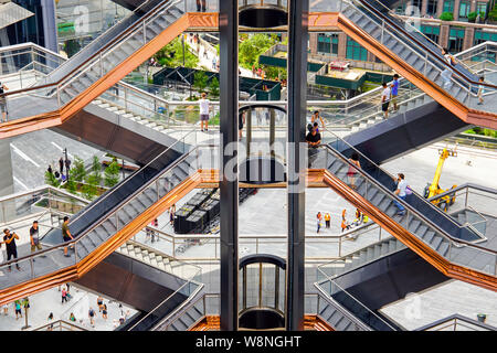 The Vessel (honeycomb-like structure), the construction in center of the Public Square and Gardens at Hudson Yards. Manhattan's West Side. New York Ci Stock Photo