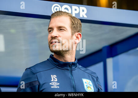 London, UK. 10th Aug, 2019. Jan Siewert manager of Huddersfield Town during the EFL Sky Bet Championship match between Queens Park Rangers and Huddersfield Town at The Kiyan Prince Foundation Stadium, London, England on 10 August 2019. Photo by Salvio Calabrese. Editorial use only, license required for commercial use. No use in betting, games or a single club/league/player publications. Credit: UK Sports Pics Ltd/Alamy Live News Stock Photo