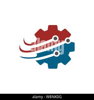 Gear Technology Business logo design template vector Icon Stock Vector