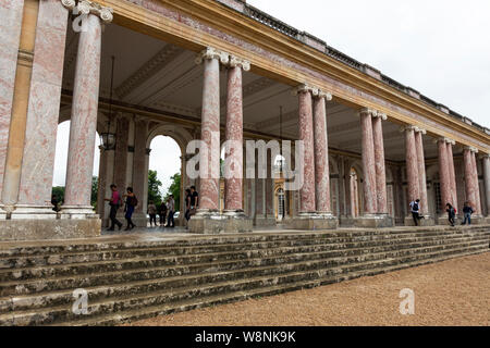 Colonnade of The Grand Trianon Palace - Palace of Versailles, Yvelines, Île-de-France region of France Stock Photo