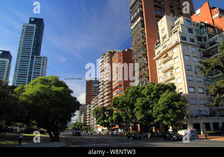 Avenida Presidente Figueroa Alcorta is a major thoroughfare of over 4.3 miles in the city of Buenos Aires, Argentina Stock Photo