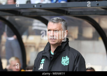 Stoke on trent, UK. 10th August, 2019. Port Vale Manager John Askey during the Sky Bet League 2 match between Port Vale and Northampton Town at Vale Park, Burslem on Saturday 10th August 2019. (Credit: Tina Newbury | MI News) Editorial use only, license required for commercial use. Photograph may only be used for newspaper and/or magazine editorial purposes Credit: MI News & Sport /Alamy Live News Stock Photo