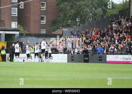 Stoke on trent, UK. 10th August, 2019. David Amoo of Port Vale celebrates his goal during the Sky Bet League 2 match between Port Vale and Northampton Town at Vale Park, Burslem on Saturday 10th August 2019. (Credit: Tina Newbury | MI News) Editorial use only, license required for commercial use. Photograph may only be used for newspaper and/or magazine editorial purposes Credit: MI News & Sport /Alamy Live News Stock Photo