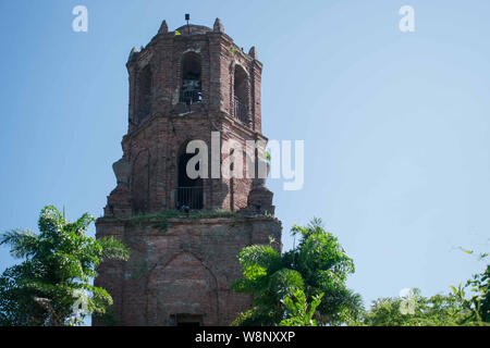 July 14, 2019-Vigan Philippines : Bantayan Bell tower, Vigan City. One of the oldes catholic church in the Philippines. UNESCO world heritage Stock Photo