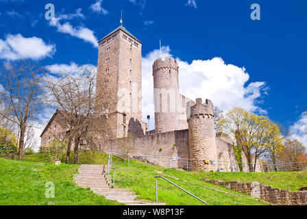 Starkenburg castle at Heppenheim, Hesse, Germany Stock Photo