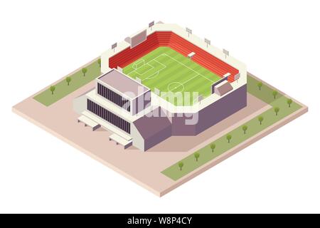 A vector illustration of Isometric Soccer Stadium Stock Vector Image ...