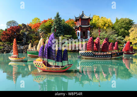 Montreal Botanical Garden (chinese garden), Quebec, Canada. Stock Photo