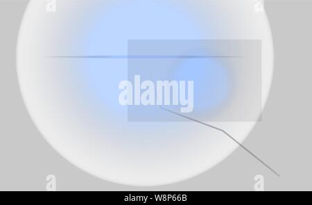 Lines and soft coloured cylinder in the inner side of huge circular object. Design business Empty copy space text for Ad website promotion isolated Ba Stock Vector