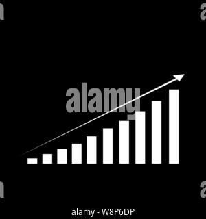 Computerized picture of graphic diagram numbers up increase with arrow icon Business Empty template for Layout for invitation greeting card promotion Stock Vector