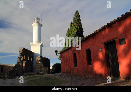 The Casa de Nacarello Museum helps interpret colonial life under Portuguese rule in Colonia Del Sacramento, located in the country of Uruguay Stock Photo