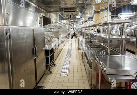 Cruise ship galley food preparation Stock Photo - Alamy