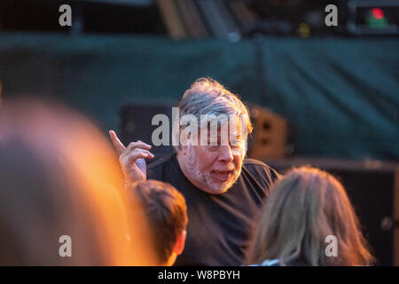 SanFrancisco, USA. 09th August, 2019. Apple Computer Co-founder Steve Wozniak is seen at the 2019 Outside Lands music festival at Golden Gate Park on August 09, 2019 in San Francisco, California. Photo: Alison Brown/Alison Brown/imageSPACE/MediaPunch Credit: MediaPunch Inc/Alamy Live News Stock Photo