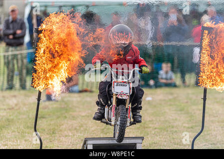 Echoes of History military show at Purleigh, Essex, UK organised by the Essex Historic Military Vehicle Association. Tigers Motorcycle Display Team Stock Photo