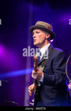 Rochdale, UK. 10th August, 2019. The Northern Soultrain performing at the annual Feel Good Festival, Rochdale, UK. Credit: Barbara Cook/Alamy Live News Stock Photo