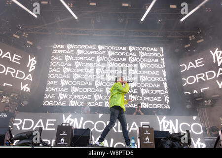 American rapper YBN Cordae performing at Breakout Festival day 1 at the PNE Amphitheatre in Vancouver, BC on  June 15th, 2019 Stock Photo