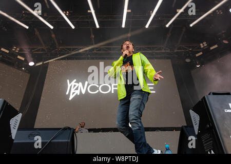 American rapper YBN Cordae performing at Breakout Festival day 1 at the PNE Amphitheatre in Vancouver, BC on  June 15th, 2019 Stock Photo