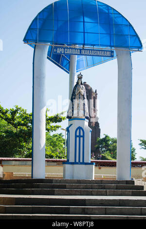 JULY 14, 2019-VIGAN PHILIPPIINES : A statue of the nuestra senora dela caridad near the church in Vigan City Philippines Stock Photo