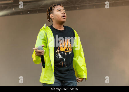 American rapper YBN Cordae performing at Breakout Festival day 1 at the PNE Amphitheatre in Vancouver, BC on  June 15th, 2019 Stock Photo