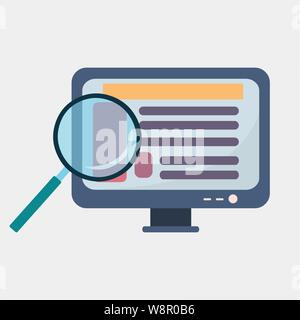 web searching concept vector symbol illustration Stock Vector