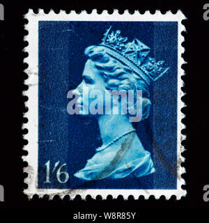 Great Britain Postage Stamp - Pre-decimal Queen Elizabeth II Stock Photo