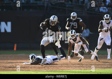 August 26th, 2017:.Oakland Raiders wide receiver Keon Hatcher (14