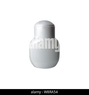 A small glass bottle. Vector illustration. White bottle Stock Vector