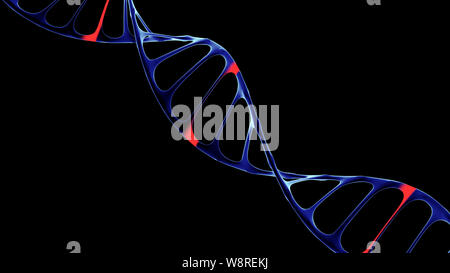 Artificial DNA molecule, the concept of artificial intelligence, on a dark background Stock Photo