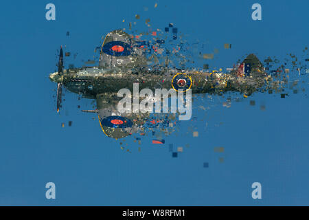 Spitfire Rfm Digitally enhanced image of a Royal Air Force Supermarine spitfire in ...