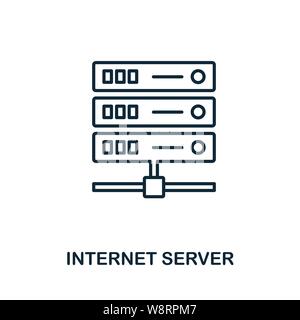 Internet Server icon outline style. Simple glyph from icons collection. Line Internet Server icon for web design and software Stock Vector