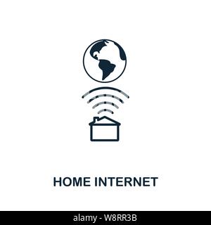 Home Internet icon outline style. Simple glyph from icons collection. Line Home Internet icon for web design and software Stock Vector