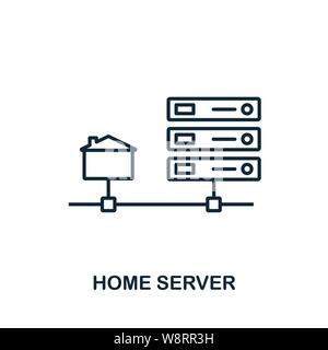 Home Server icon outline style. Simple glyph from icons collection. Line Home Server icon for web design and software Stock Vector