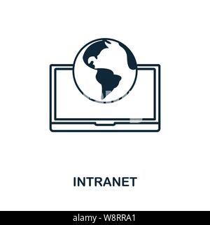 Intranet icon outline style. Simple glyph from icons collection. Line Intranet icon for web design and software Stock Vector