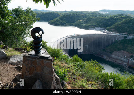 Nyami Nyami's (Zambezi River God or Zambezi Snake spirit) statue near Lake Kariba dam, Zimbabwe Stock Photo