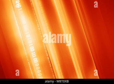 Graphical digital abstract binary codes red theme background Stock Photo