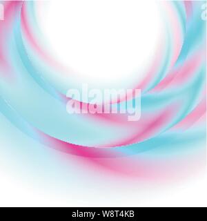 Holographic iridescent abstract rings background. Colorful vector design Stock Vector