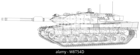 Military machine. EPS10 format. Vector created of 3d Stock Vector