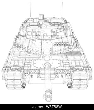 Military machine. EPS10 format. Vector created of 3d Stock Vector