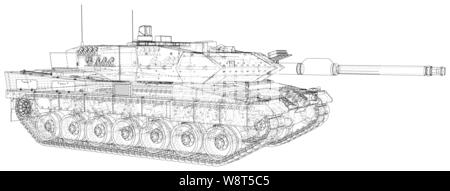 Military machine. EPS10 format. Vector created of 3d Stock Vector