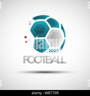 Football championship banner. Vector illustration of abstract soccer ball for your design Stock Vector