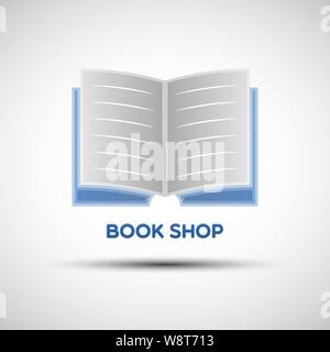 Abstract book logo template. Vector illustration of book icon for your design Stock Vector