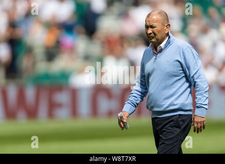 London, UK. 11th August 2019. England v Wales Rugby Union Quilter Internationals, Twickenham, 2019, 11/08/2019 England Head Coach Eddie Jones Credit:Paul Harding/Alamy Live News Stock Photo