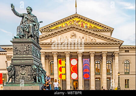 Munich (Bavaria, Germany): opera house; München, Oper Stock Photo