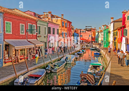 Burano island in the Venetian Lagoon, Venice, Italy. Stock Photo