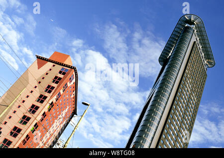 The Dutch take on The Flatiron (De Strijkijzer) Building on New York’s 175 Fifth Avenue and completed in 1902. The Hague Tower constructed between 200 Stock Photo