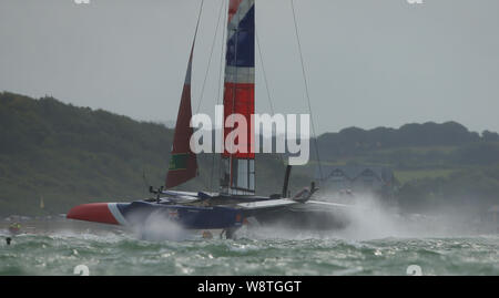 Cowes, Isle of Wight, UK. 11th Aug, 2019. Team GBR during the SailGP race weekend held in Cowes, Isles of Wight, UK. Credit: csm/Alamy Live News Stock Photo