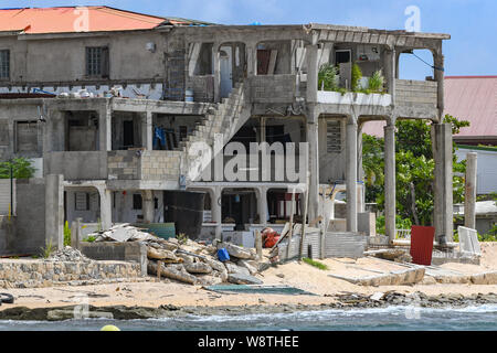 Hurricane Irma damage and aftermath - Sint Maarten island - Saint Maarten storm damage - St. Maarten weather - Hurricane Irma destruction Stock Photo