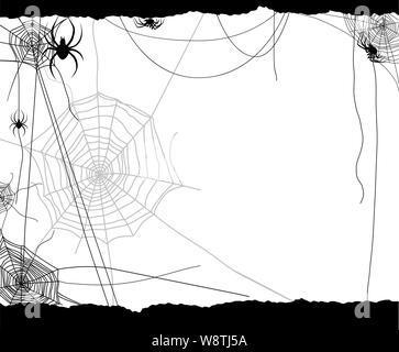 Festive spiders and web Stock Vector