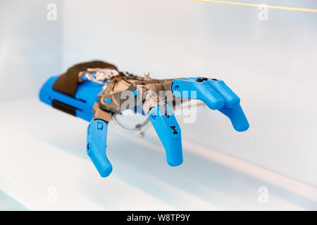 Prosthesis of human hand, mechanical part Stock Photo