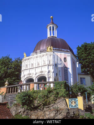 The Pantheon, Portmeirion Village, Gwynedd, Wales, United Kingdom Stock Photo