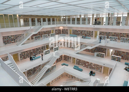 STUTTGART, GERMANY - JUNE 12, 2019: Stuttgart modern city library, Germany Stock Photo